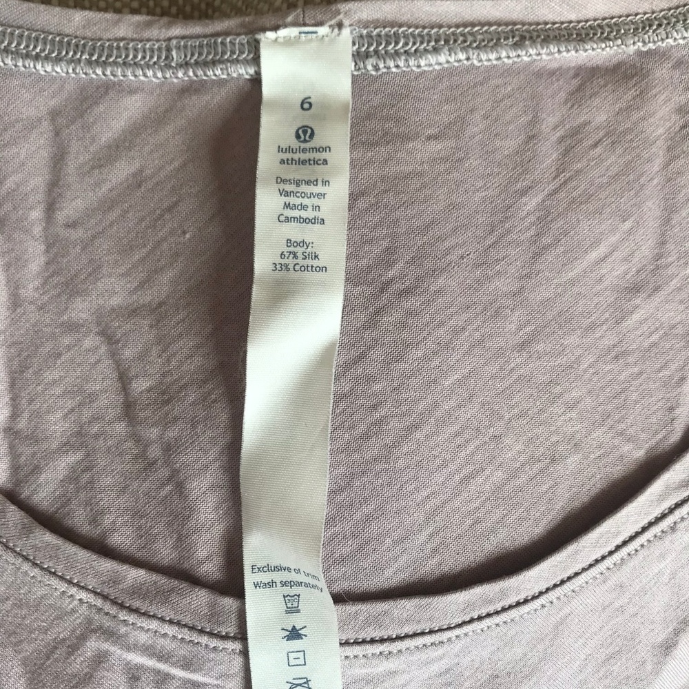 Wide neck long sleeved Lululemon t-shirt